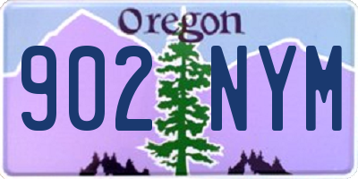 OR license plate 902NYM