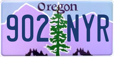 OR license plate 902NYR