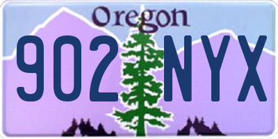 OR license plate 902NYX