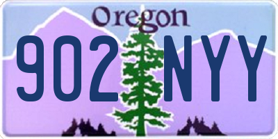 OR license plate 902NYY