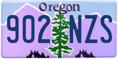 OR license plate 902NZS