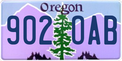 OR license plate 902OAB