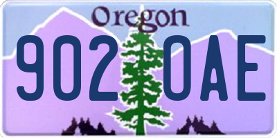OR license plate 902OAE