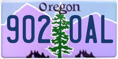 OR license plate 902OAL