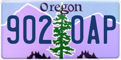 OR license plate 902OAP