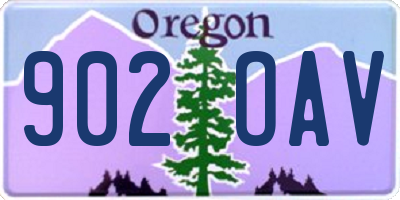 OR license plate 902OAV