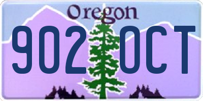 OR license plate 902OCT