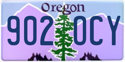 OR license plate 902OCY