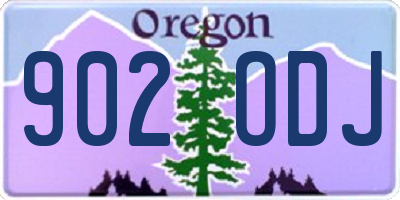 OR license plate 902ODJ