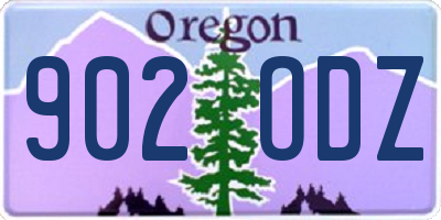 OR license plate 902ODZ
