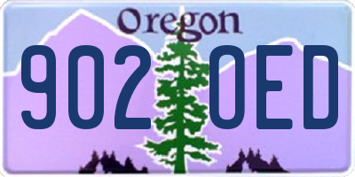 OR license plate 902OED