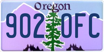 OR license plate 902OFC