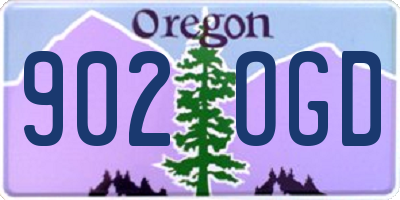 OR license plate 902OGD