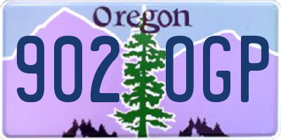 OR license plate 902OGP