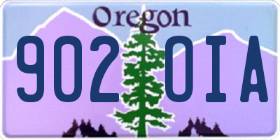 OR license plate 902OIA