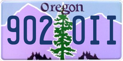 OR license plate 902OII