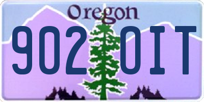 OR license plate 902OIT