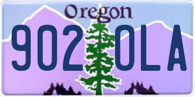 OR license plate 902OLA
