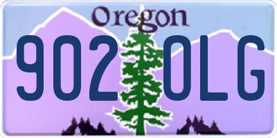 OR license plate 902OLG