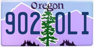 OR license plate 902OLI