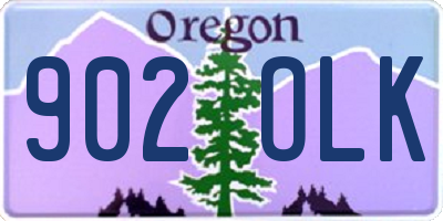 OR license plate 902OLK
