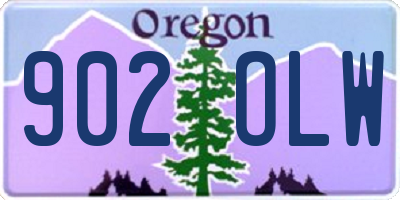 OR license plate 902OLW