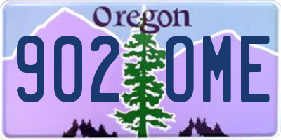 OR license plate 902OME