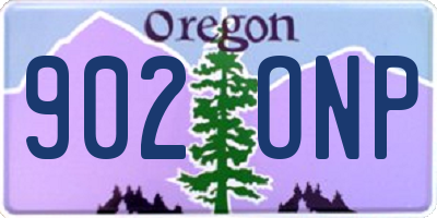 OR license plate 902ONP