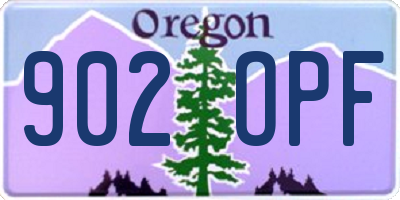 OR license plate 902OPF
