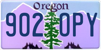 OR license plate 902OPY