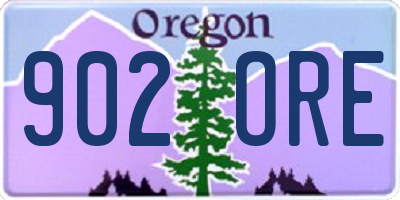 OR license plate 902ORE