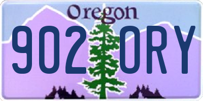 OR license plate 902ORY