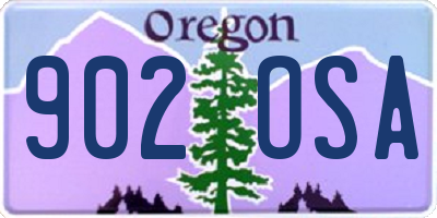 OR license plate 902OSA