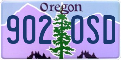 OR license plate 902OSD