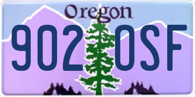 OR license plate 902OSF