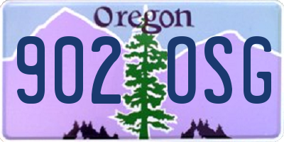 OR license plate 902OSG