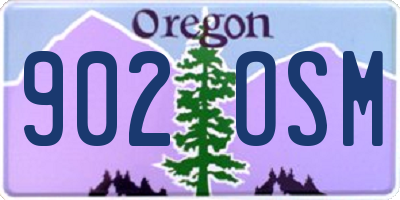 OR license plate 902OSM