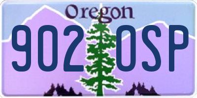 OR license plate 902OSP