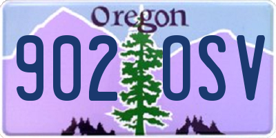 OR license plate 902OSV