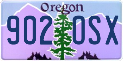 OR license plate 902OSX