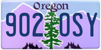 OR license plate 902OSY