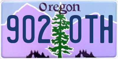 OR license plate 902OTH