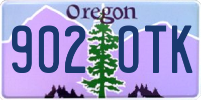 OR license plate 902OTK