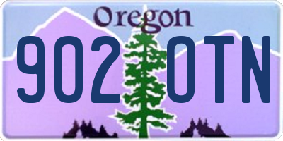 OR license plate 902OTN