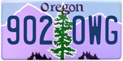 OR license plate 902OWG