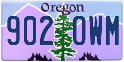 OR license plate 902OWM