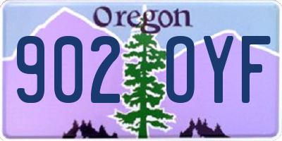 OR license plate 902OYF