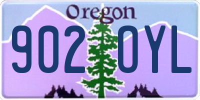 OR license plate 902OYL