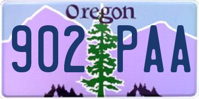 OR license plate 902PAA