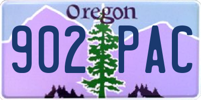 OR license plate 902PAC